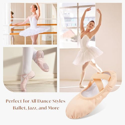 Stelle Ballet Shoes Women Highly Stretch Canvas Dance Slippers Ballet Flats | Ballet shoes for women, Split suede outsole, Non-Slip, Breathable cotton lining, Elastic cross straps, Yoga, Ballet training - color: Ballet Pink, size: 5
