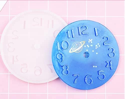 4Pack of Clock Face Molds Silicone Mold By Resin Casting, for DIY Resin Crafts Home Wall Decoration 5.9 X 5.9inch