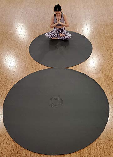 72" 6' Large Circle Round Yoga Mat Meditation Pilates TAI-CHI YIN-YANG