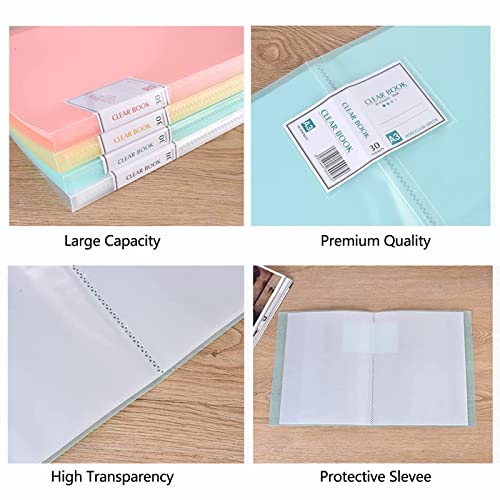A3 Diamond Painting Storage Book, 60 Views Art Portfolio Presentations Folder with 30 Pages Protectors, 17.3x12.8in - color: White