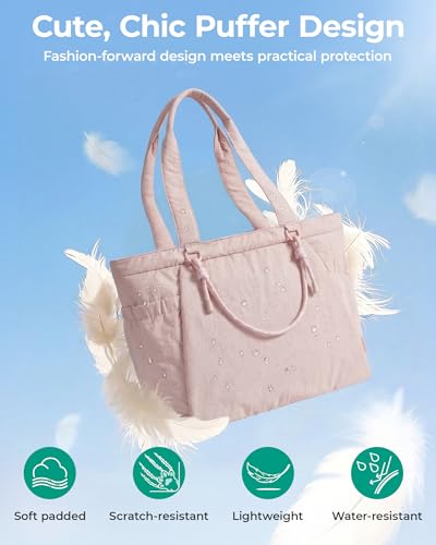 BAGSMART Yoga Pilates Tote Bag for Women with Knotted Handle, Gym Bag - color: Baby Pink