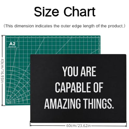 23" x 17" Self Healing PVC Cutting Mat, A2-Black or Green | A2, Double Sided, Gridded Rotary Cutting Board, For Craft, Quilting, Fabric, Scrapbooking, Sewing, Large - color: A2-Black or Green