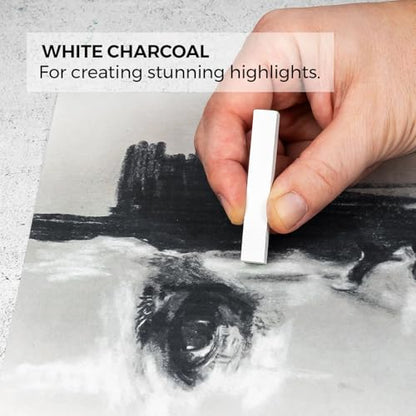 Artists Charcoal Drawing Set | 24-piece Gift Tin Set | The Ideal Starter Set