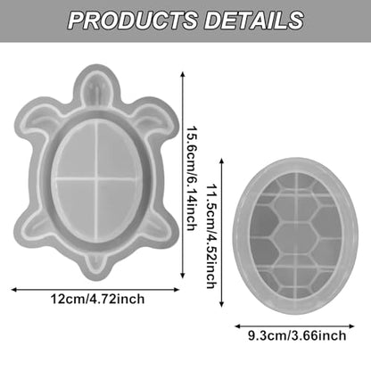 Silicone Turtle Box Resin Mold with Lid | Reusable Ocean Theme Jewelry Box Storage Container Mould for DIY Clay Craft Projects | Unique Epoxy Animal Resin Box Mold for Home Decor, Keychains & Trinkets