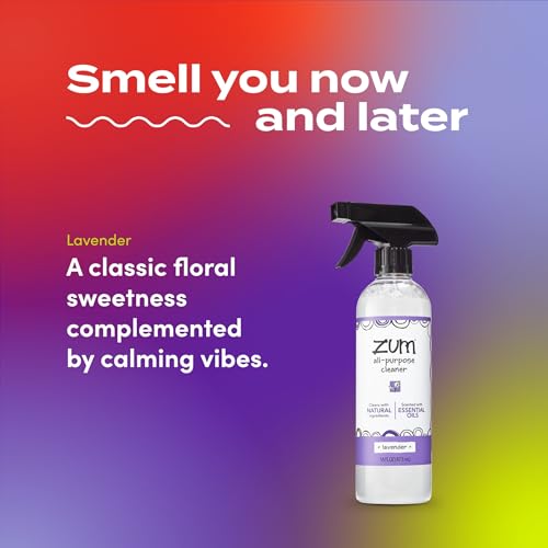 Zum by Indigo Wild All-Purpose Cleaner Combo (Pack of 2) - Natural Multipurpose Cleaners with Essential Oils, Baking Soda & More - Frankincense & Myrrh & Lavender, 16 fl oz Each