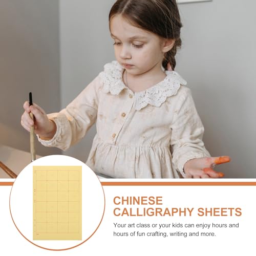 Healifty 150 Sheets Chinese Calligraphy Practice Paper | Grid Xuan-Style Rice Paper for Brush Writing, Chinese Characters, Japanese Kanji Practice and Beginner Calligraphy