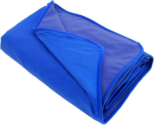 Threadart Waterproof Blanket Outdoor Stadium Blanket | Royal Blue - color: Royal Blue