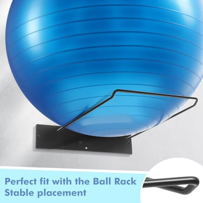 Threan Wall Mounted Yoga Ball Holder Large Yoga Ball Holder