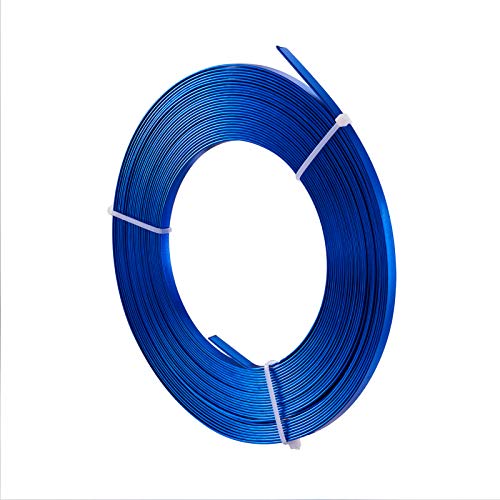 Fashewelry 32.8Ft 5mm Aluminum Flat Wire Solid Bendable Metal Craft Wire Strip for Bezel Sculpting Armature Jewelry Making Gem Metal Wrap, RoyalBlue - color: Flat-5mm-Royal Blue