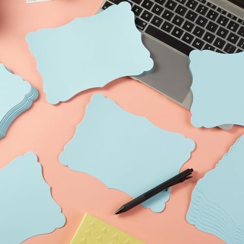 50 Pack Blank Kraft Greeting Cards, Light Blue, 4x6IN | Thick Cardstock Paper, For DIY Gift Cards, Menus, Baby Shower Invitations, Wedding Invitations - color: Light Blue, size: 4x6IN