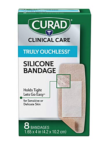 Curad - CUR5003V1 Truly Ouchless Silicone Bandage (Pack of 3) - size: CUR5003 (Pack of 3)