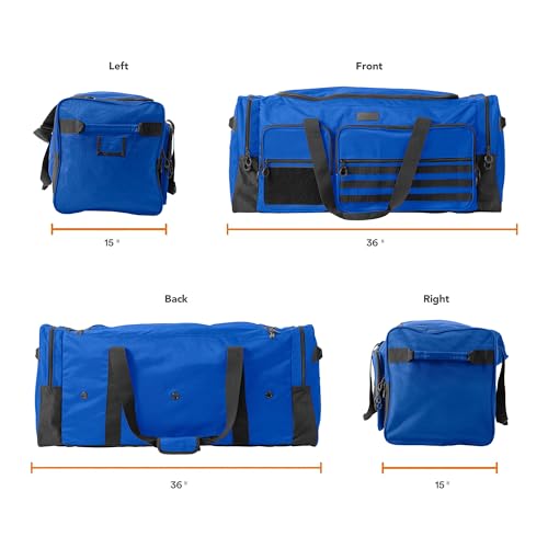 Fitdom 130L 36" Extra Large Heavy Duty Sports Equipment Storage Duffle Bag - color: Blue