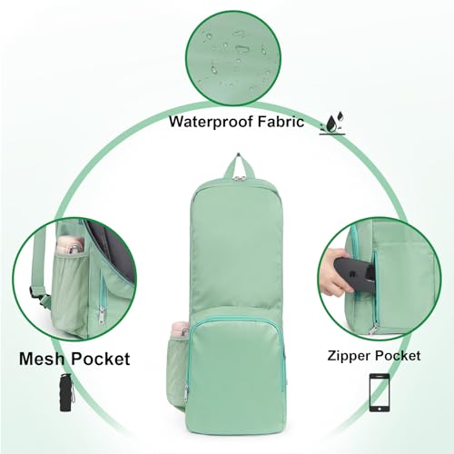 Yoga Mat Bag Carrier with Mesh & Zipper Pockets - color: Green