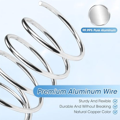 Modacraft 9 Gauge 3mm Silver Aluminum Craft Wire, 55FT with Flush Cutter | 3mm Flexible silver aluminum wire ideal for armature sculpting, jewelry, bonsai, doll making and DIY handmade crafts - color: Silver, size: 9 Gauge