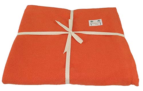Kakaos Deluxe Cotton Yoga Blanket Without Tassels (Terra Cotta) - color: Terra Cotta
