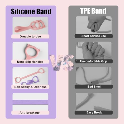 2 Packs Figure 8 Resistance Bands + 3 Packs Extended Vision Bands
