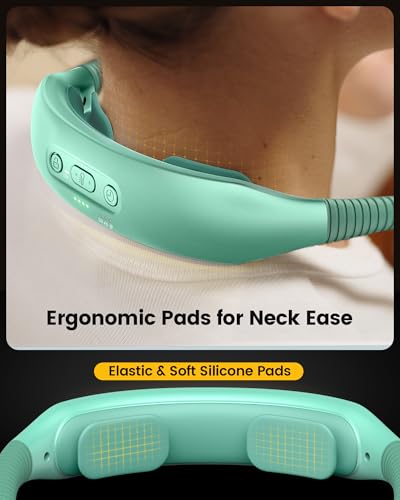Glocusent Neck Light with Timer, 100 Hours Book Light for Bedtime Reading | Neck Reading Light, 3-Color, 5 Brightness, Bendable, Ergonomic, 1600mAh, Rechargeable, Eye Care, Sleep Aid, Travel Lock, Gift - color: Mint Green