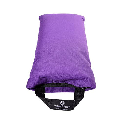 Hugger Mugger 10lb Yoga Sandbag - Adds Weight to Your Poses, Zipper Cover, Sturdy Handle, Silica Sand Filling, Durable Material - color: Purple