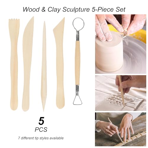 27 PCS Clay Tools Kit | Practical Polymer Clay Sculpting Set for Adults | Ideal for Air Dry Clay Pottery Craft, Dotting, Carving, Drawing, Molding, Modeling, Shaping, Baking