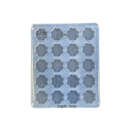 Angel Wings Glossy Mini Flowers Earring Resin Mold Flower Shape Silicone Molds Epoxy Mold for DIY Earrings, Ear Studs, Key Chains, Pendant, Jewelry Making Crafts, Chocolate Cake Mold - color: Mini Flowers