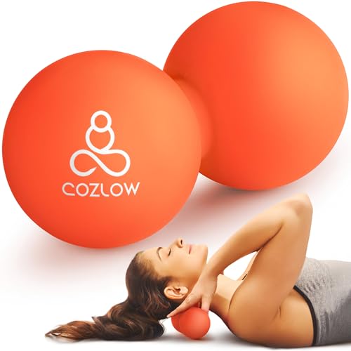 Peanut Massage Ball - Deep Tissue Therapy, Pain Relief - Energizing Orange - color: Energizing Orange