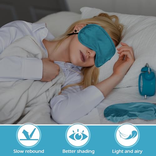 Tarpop 200 Pcs Eye Masks Adjustable Sleeping Mask, Lake Blue - color: Lake Blue