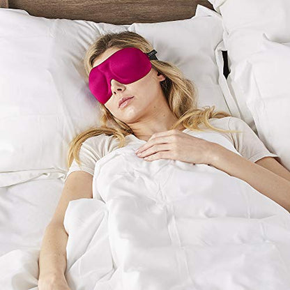 Bucky 40 Blinks No Pressure Eye Mask for Travel & Sleep - color: Hot Pink
