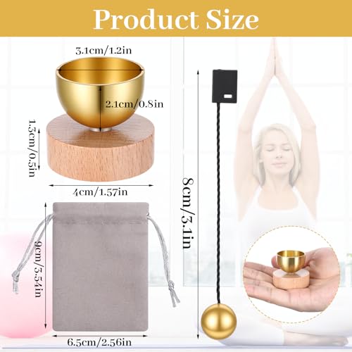 MIni Singing Bowl Set, Meditation Sound Bowl with Bag | for Yoga, Meditation Relaxation, Mindfulness,Chakra Energy Healing, Self-Regulation, Stress Relief, Spiritual Gifts