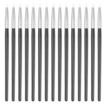 PATIKIL Silicone Clay Sculpting Tool, 15 Pcs Clay Shaping Tool Soft Rubber Modeling Dotting Tool for Pottery Clay Craft Painting Nail Rock, Black/White (3mm) - color: Black/White, size: 3mm