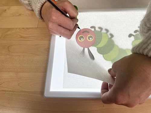 Cutterpillar Glow Elite Mini Light Board — LED Craft & Quilting Light Pad — Compact & Portable 10" x 13" Size — 4 Brightness Levels, Magnetic Base & Self-Healing Cutting Mat - style: Glow Elite Mini