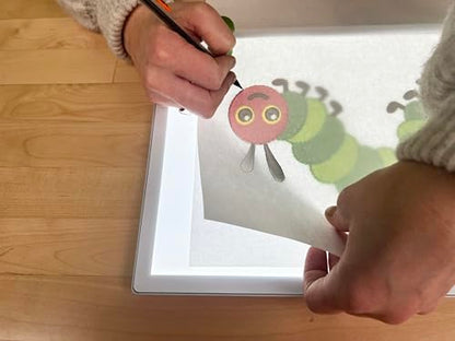 Cutterpillar Glow Elite Mini Light Board — LED Craft & Quilting Light Pad — Compact & Portable 10" x 13" Size — 4 Brightness Levels, Magnetic Base & Self-Healing Cutting Mat - style: Glow Elite Mini