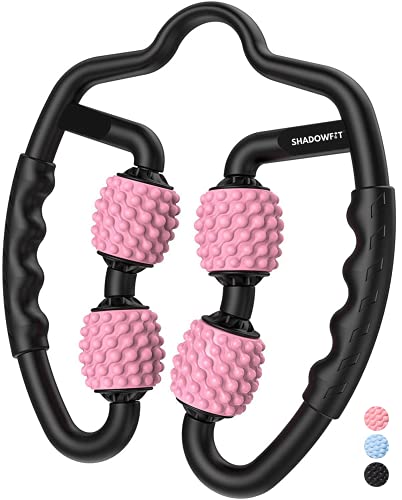 Shadowfit Muscle Massager Roller, Trigger Point Foam Roller for Calves, Legs, Arms, Shin Splints, Massage Tool to Relieve Soreness, Stiffness, and Tight Muscles, Cellulite Deep Tissue Massaging - color: Pink