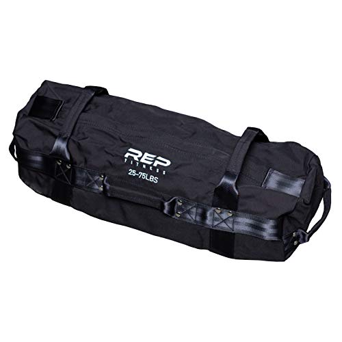 REP Fitness Adjustable Sandbag 1000D Cordura 5-200 Lbs 7 Reinforced Handles Water-Resistant Quick-Dry Small XL Functional Strongman Training Workout Cross-Fit Weighted Bag Exercise Gym Heavy - color: Medium-Black