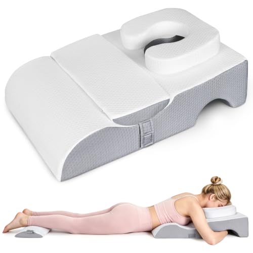 LEBENGURU Face Down Pillow for Eye Surgery Recovery, Memory Foam | Removable washable cover, Prone Massage Pillow for Sleeping & Stomach Sleepers, BBL Pillows for Bed with Non-Slip