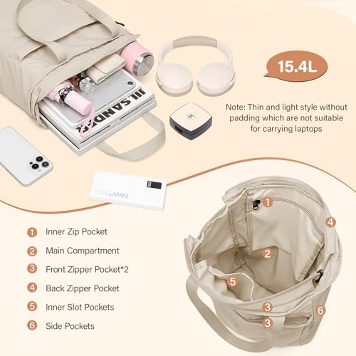 GOLF SUPAGS Foldaway Convertible Tote Backpack Lightweight Nylon Daypack for Women Men City Pack Versatile Backpack for Leisure Travel, Apricot - color: Apricot