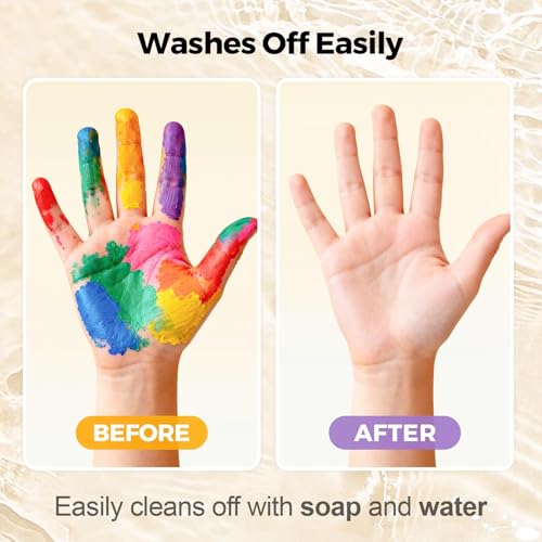 Jar Melo Kids Tempera Painting Set, Washable Paint Set for Kids Ages 4-8 | Portable, Safe and Non-Toxic, Mess Free Coloring, Tempera Paints for Drawing Art