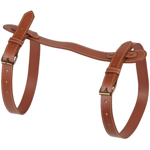 GORGECRAFT Outdoor Picnic Blanket Carry Strap Portable Leather Handle Belt Carrier Motorcycle Bedroll Adjustable Straps Holder for Yoga Exercise Mat Carpet Home Blanket Camping Travel Beaches Rug - color: Camel