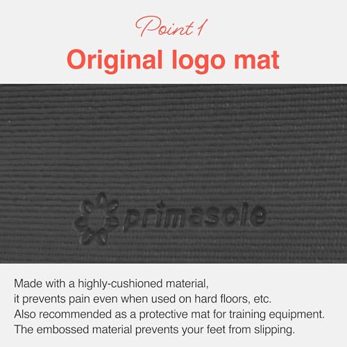 Primasole Yoga Mat with Carry Strap for Yoga Pilates Fitness and Floor Workout at Home and Gym Non-slip 9 colors - color: carbon gray, size: 1/4 inch (6 mm)