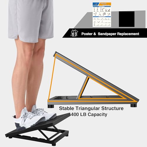 Professional Steel Slant Board Calf Stretcher Adjustable Balance Board with Non-Slip Surface for Ankle and Foot Stretching