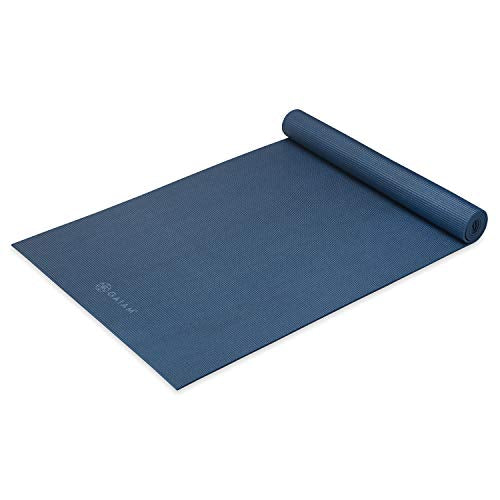 Gaiam Yoga Mat - Premium 5mm Solid Thick Non Slip Exercise & Fitness Mat for All Types of Yoga, Pilates & Floor Workouts (68" x 24" x 5mm) - color: Indigo Ink