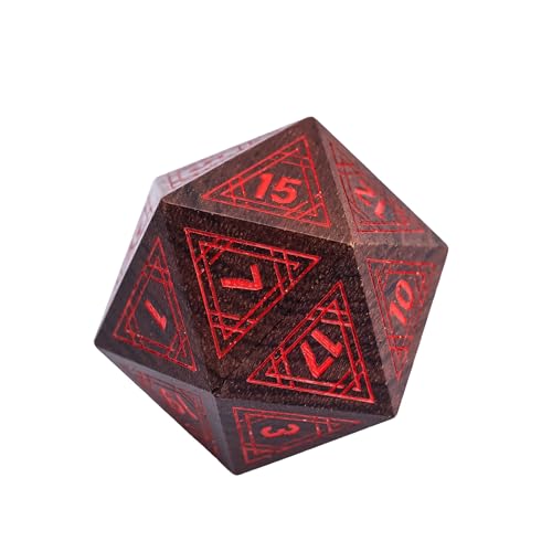 Wooden DND Dice Set Bubinga Wood Polyhedral Dice for Tabletop Games - color: Bubinga Wood-hx