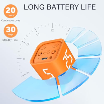 Rotating Productivity Timer 5/25/10/50, Desk Flip Timer for ADHD,Orange - color: Orange