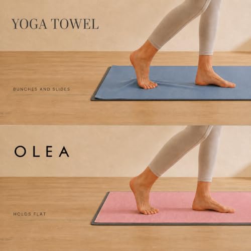 Olea Pilates Mat Towel, Designed for Pilates, Non-Slip Grip, 72x24, Pink