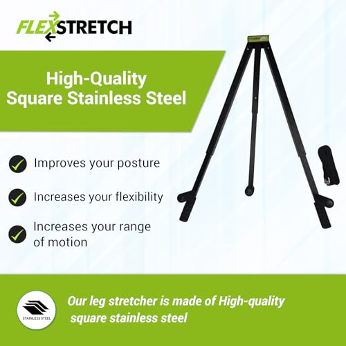 Premium 3-Bar Leg Stretcher Device | Adjustable Flexibility Equipment for Ballet, Yoga, Martial Arts & Home Gym | Stainless Steel | Non-Slip Handles | Adjustable & Portable