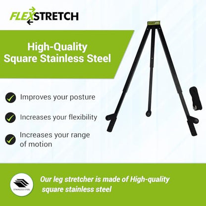 Premium 3-Bar Leg Stretcher Device | Adjustable Flexibility Equipment for Ballet, Yoga, Martial Arts & Home Gym | Stainless Steel | Non-Slip Handles | Adjustable & Portable