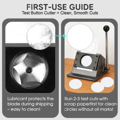 58mm Button Paper Cutter, 2.28 Inch Circle Cutter Punch for Button Maker Machine, Graphic Punch Cutter for DIY Button Making, Cardstock, Photo & Scrapbook