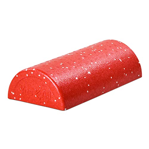 Yes4All High-Density EPP Half Round Back Roller Foam, Exercise Foam Roller for Yoga, Pilates & Stretching - 12, 18, 24, 36 inch - color: Red Snow, style: 12 inch