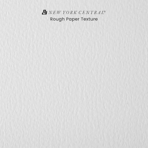 New York Central Watercolor Paper - 22x30" - 50 Pages - 140 lb. Rough Press - 100% Cotton, Acid-Free, Archival Quality, Bright White Watercolor Paper Pad for Wet & Dry Media