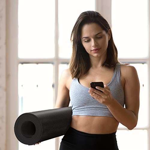 CAMBIVO Extra Long Wide Yoga Mat, Thick PVC Workout Mat - size: 84" x 30" x 6mm