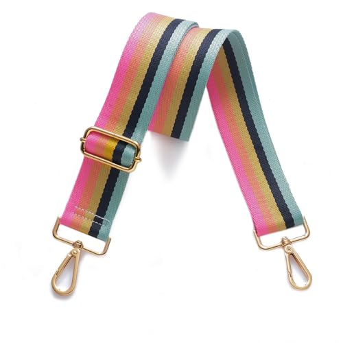 S-Jacorry Purse Strap Replacement Crossbody Wide Shoulder Strap Adjustable Canvas Straps Handbag Strap Replacement Belts - color: Gold Buckel-139